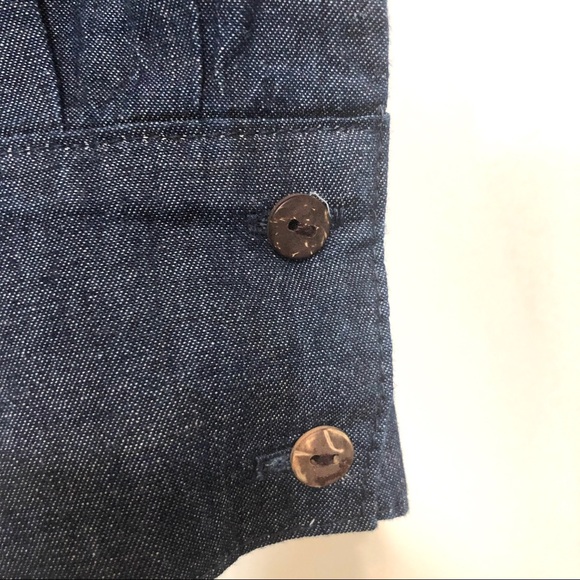 Active USA Denim Off Then Shoulder Ruffle Crop - Picture 7 of 12